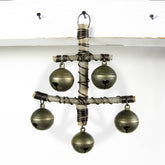 Hanging Witch's Bell 5 Sleigh Bells Anchor Shape Made of Twigs Handcrafted Energy Cleansing Rustic Primitive Wiccan Pagan | Woot & Hammy